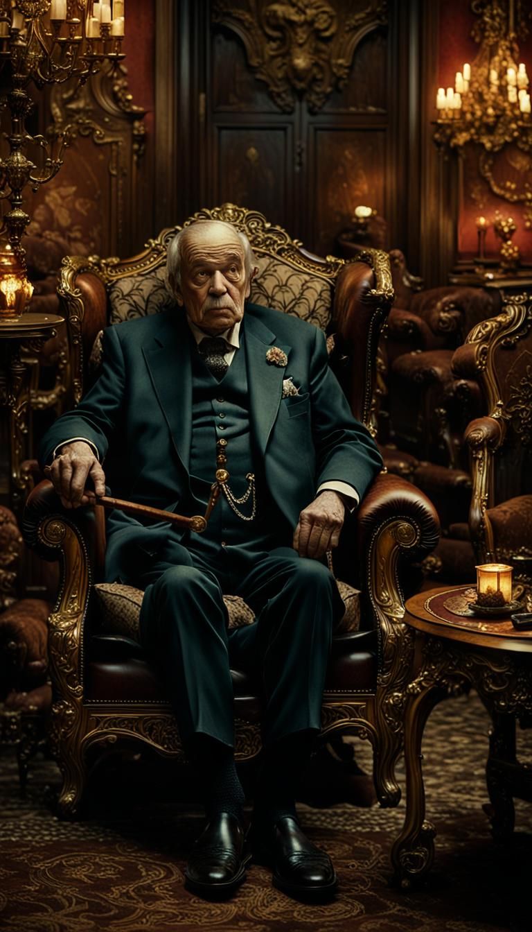 A Mysterious Gentleman in Luxurious Surroundings