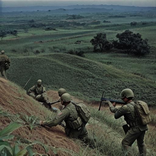 American Soldiers in Battle of Hamburger Hill, 1968