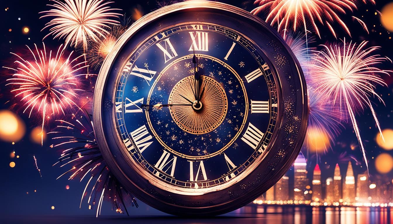 New Year's Eve Fireworks at Midnight