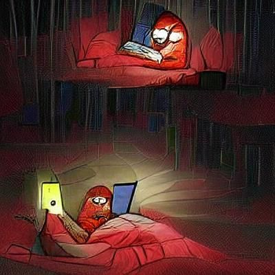 Browsing Reddit At Night: An AI Interpretation