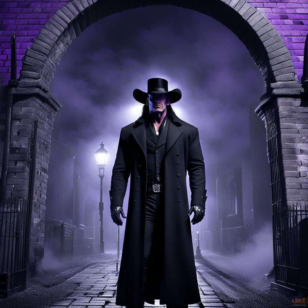 Undertaker in Spooky Setting: 3D Anime Art