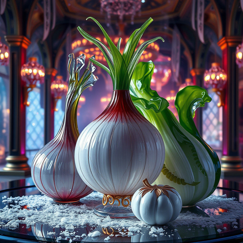 Glass Vegetables in a Winter Palace: Hyperrealistic Art