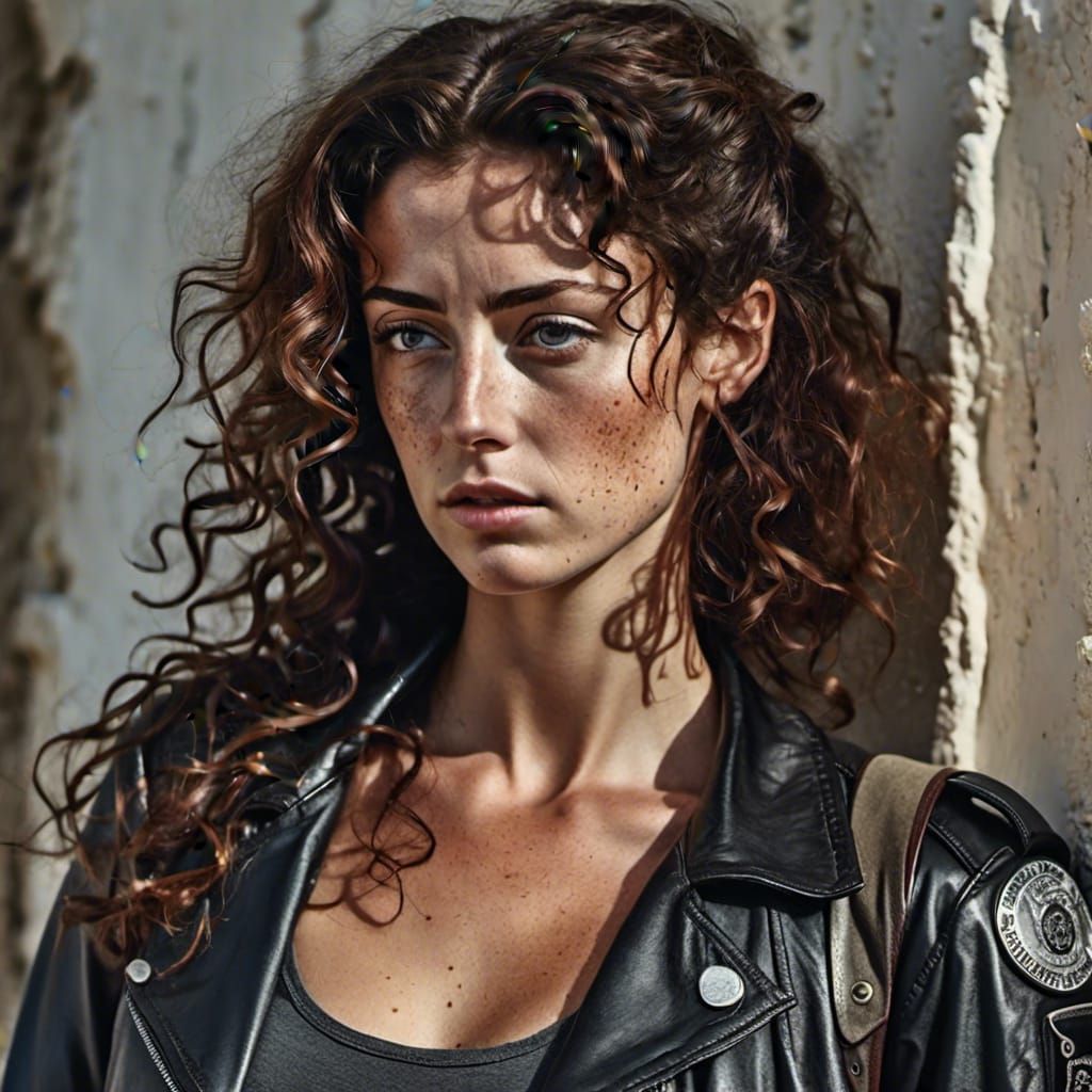 Goddess Ariadne as Hyperrealistic Police Detective