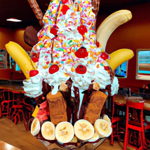 Oversized Sundae Still Life with Toppings