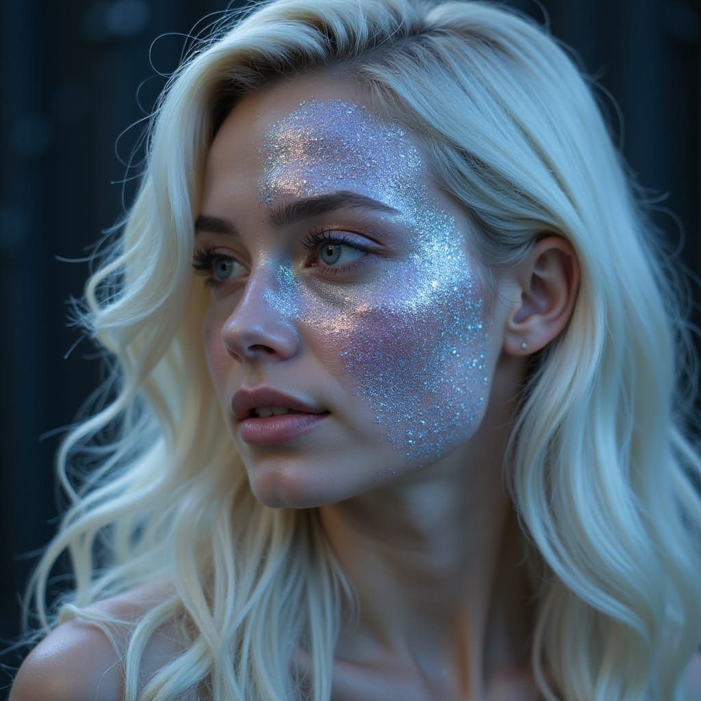 Enchanting Fae Goddess in Iridescent Starlight