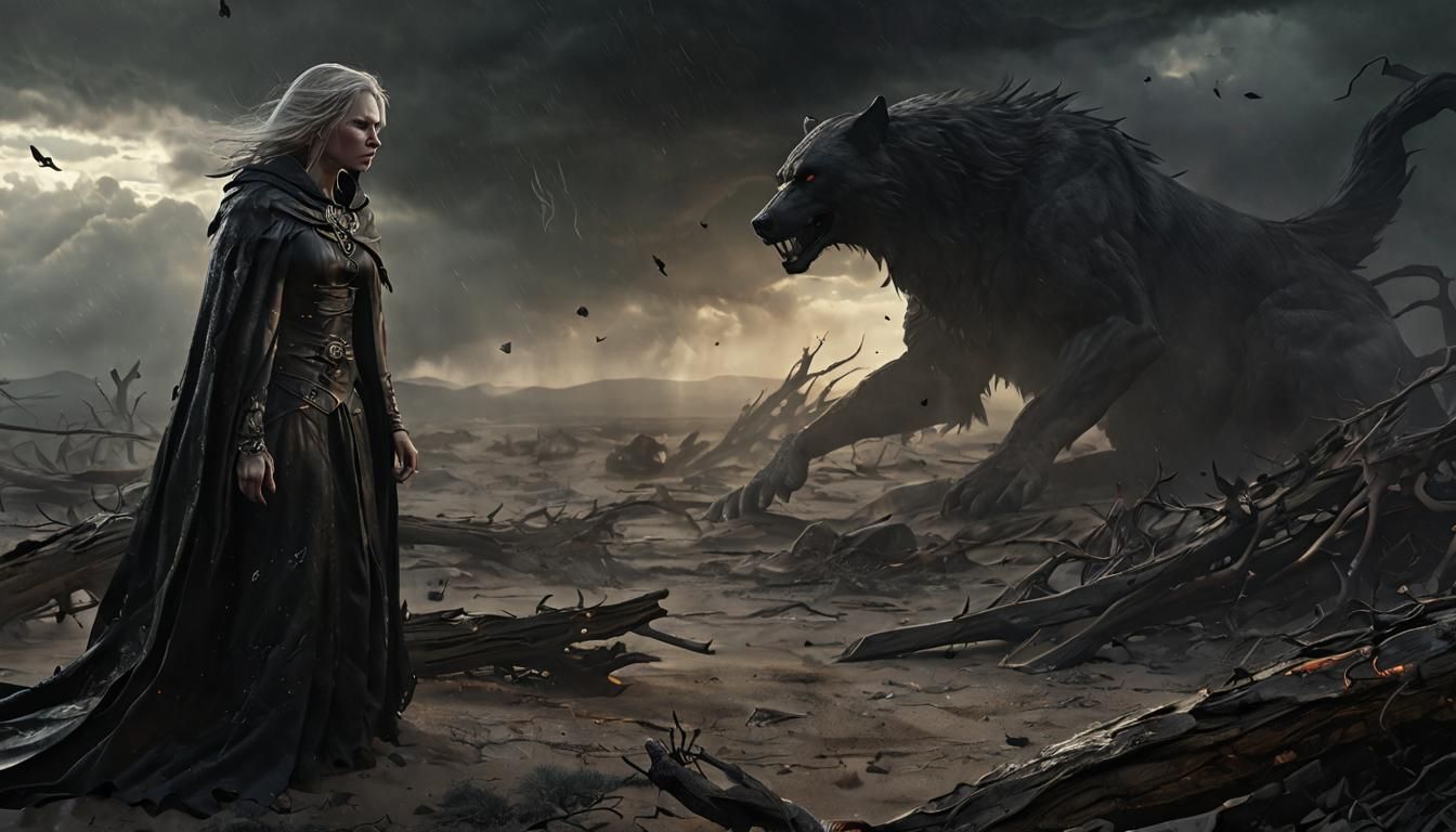 Dark Fantasy: Garrivitina, the Howler in Magical Battle