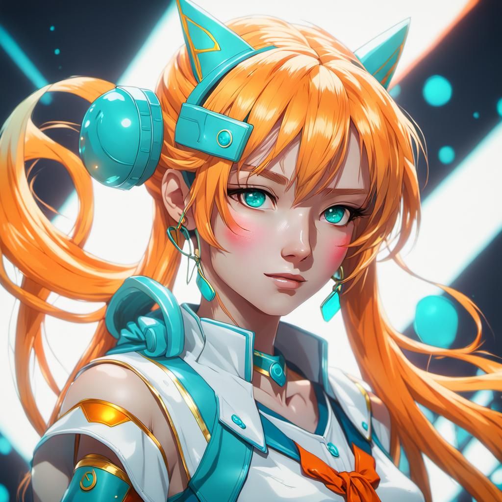 Sailor Venus Hatsune Miku Portrait in Artgerm Style