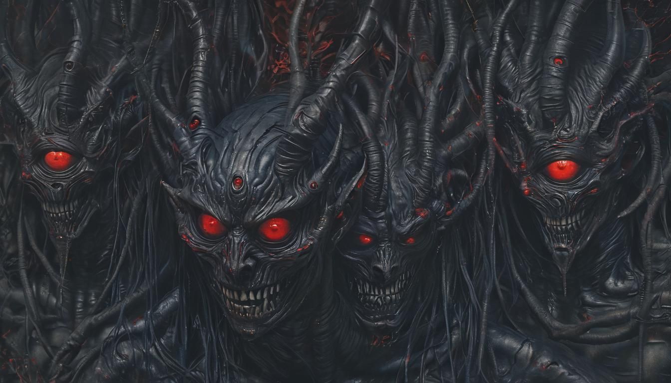 Demons Emerge from Void in Surrealist Dark Fantasy