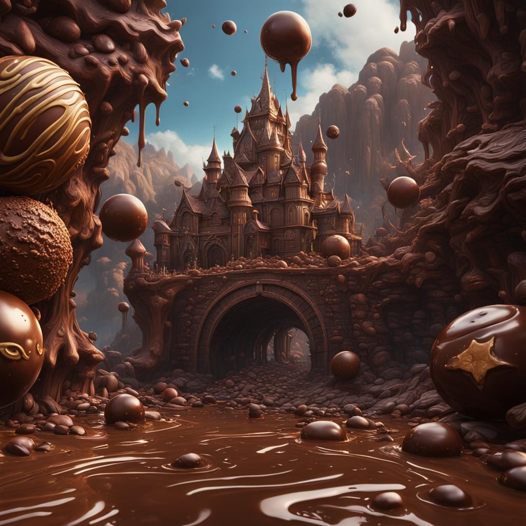Detailed Chocolate Matte Painting in Fantasy Style