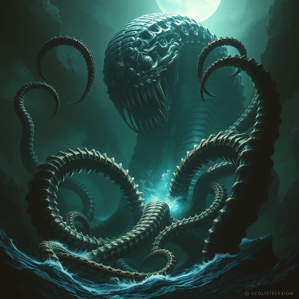 Kraken Emerges from the Deep: Biomechanical Surrealism