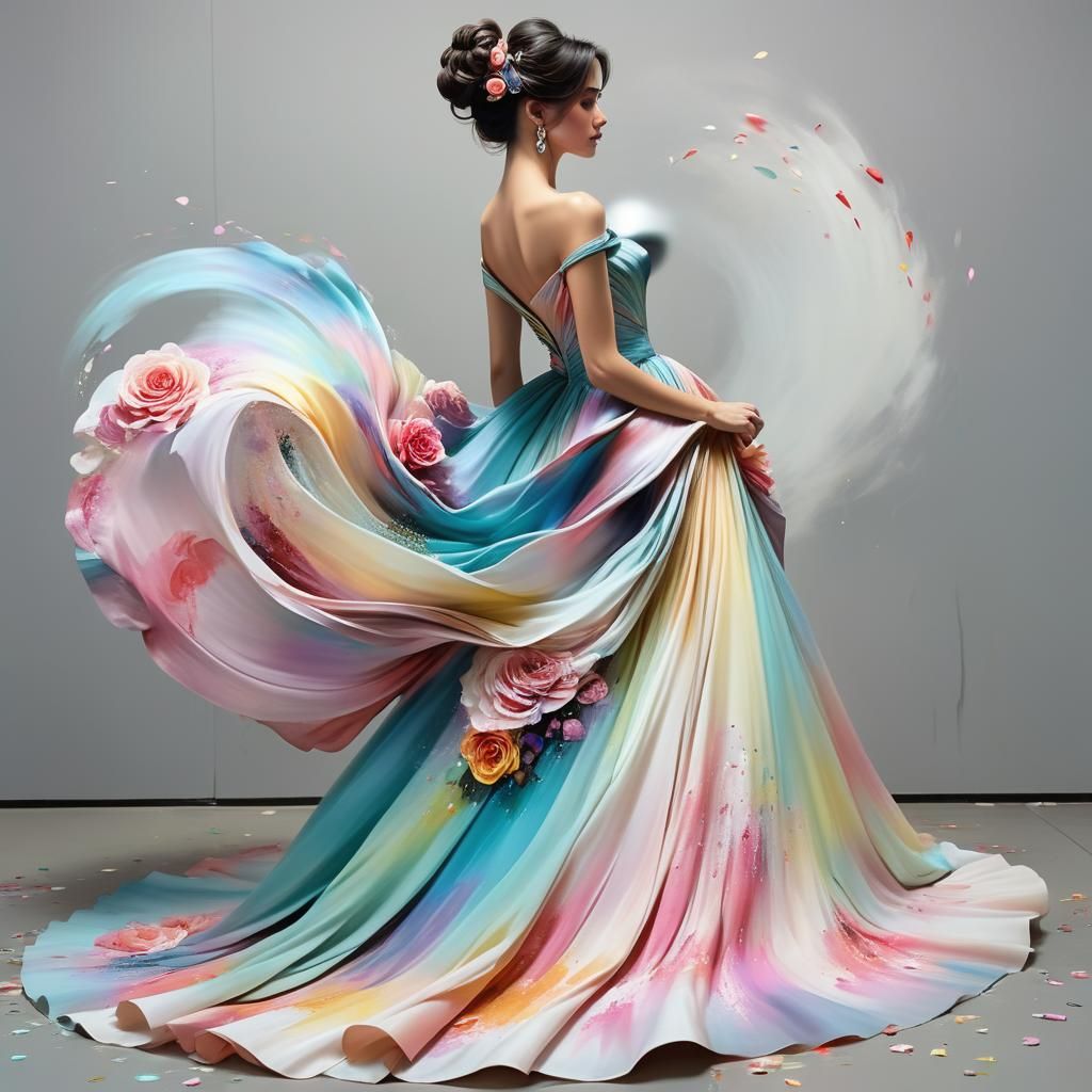 Elegant Swirl Dress 3