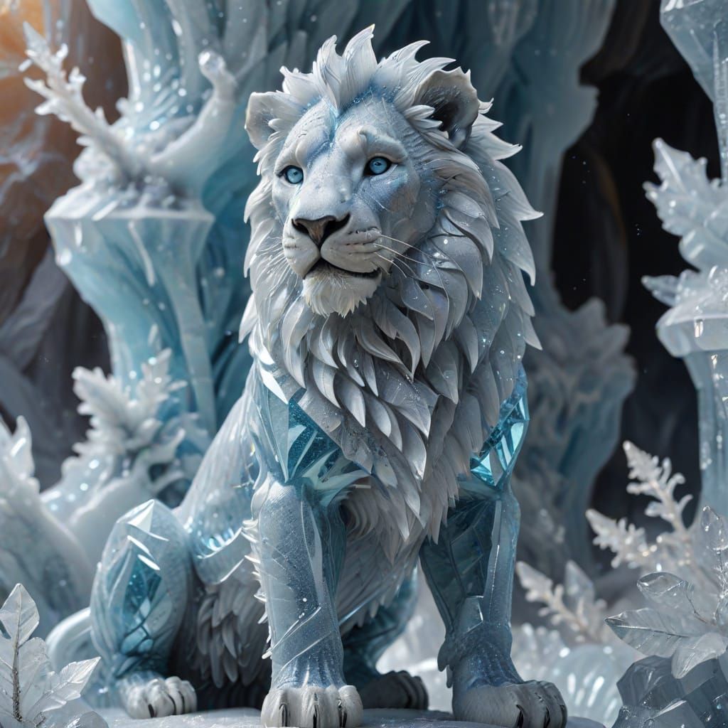 Regal Lion King in Crystal Cave
