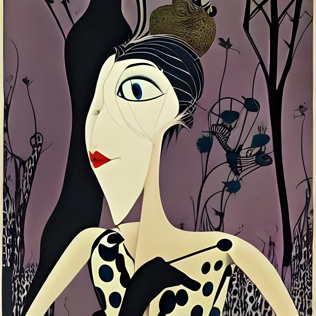 Elegant Silhouette Portrait of a Beautiful Woman