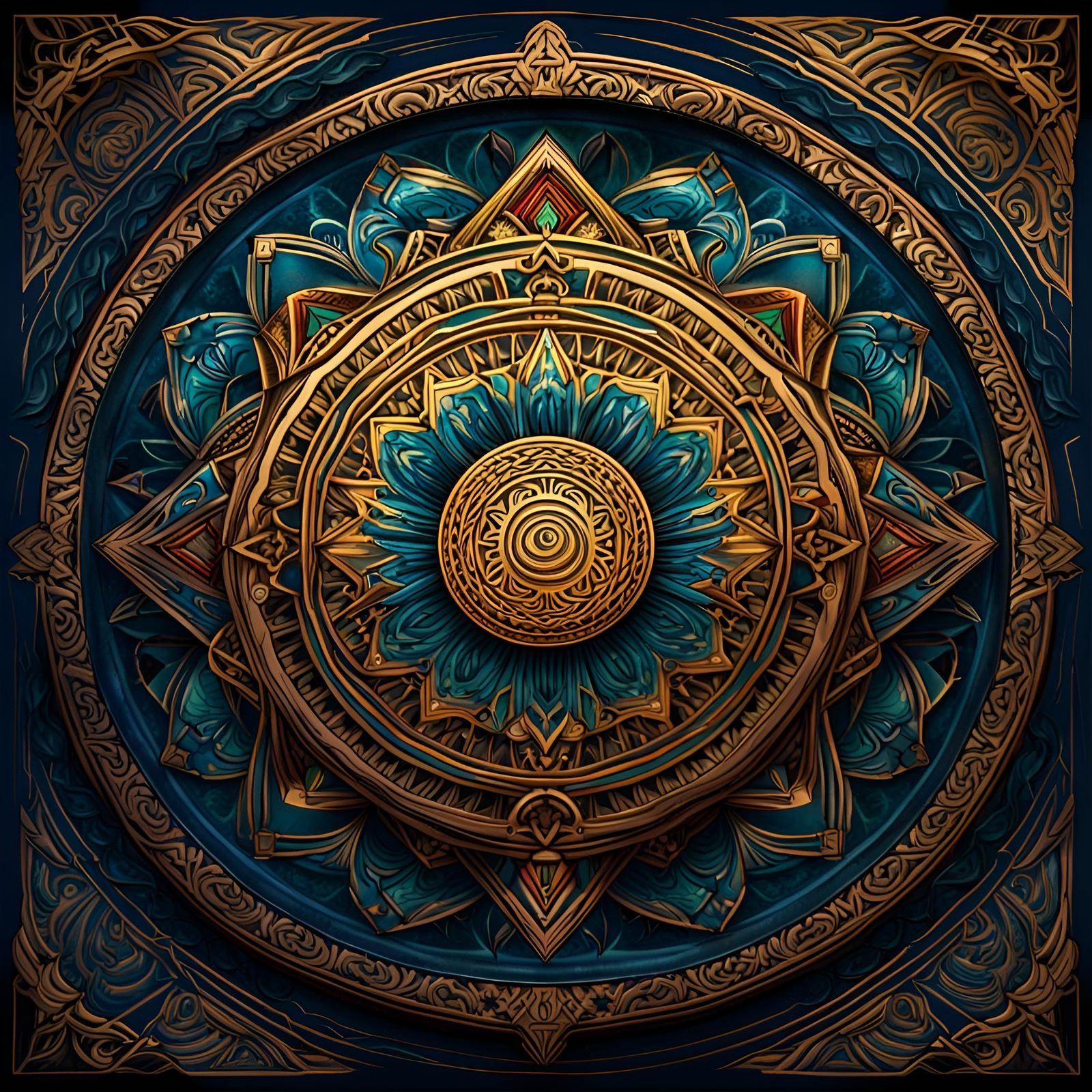 Golden Mandalas: Geometric Patterns in Comic Book Art