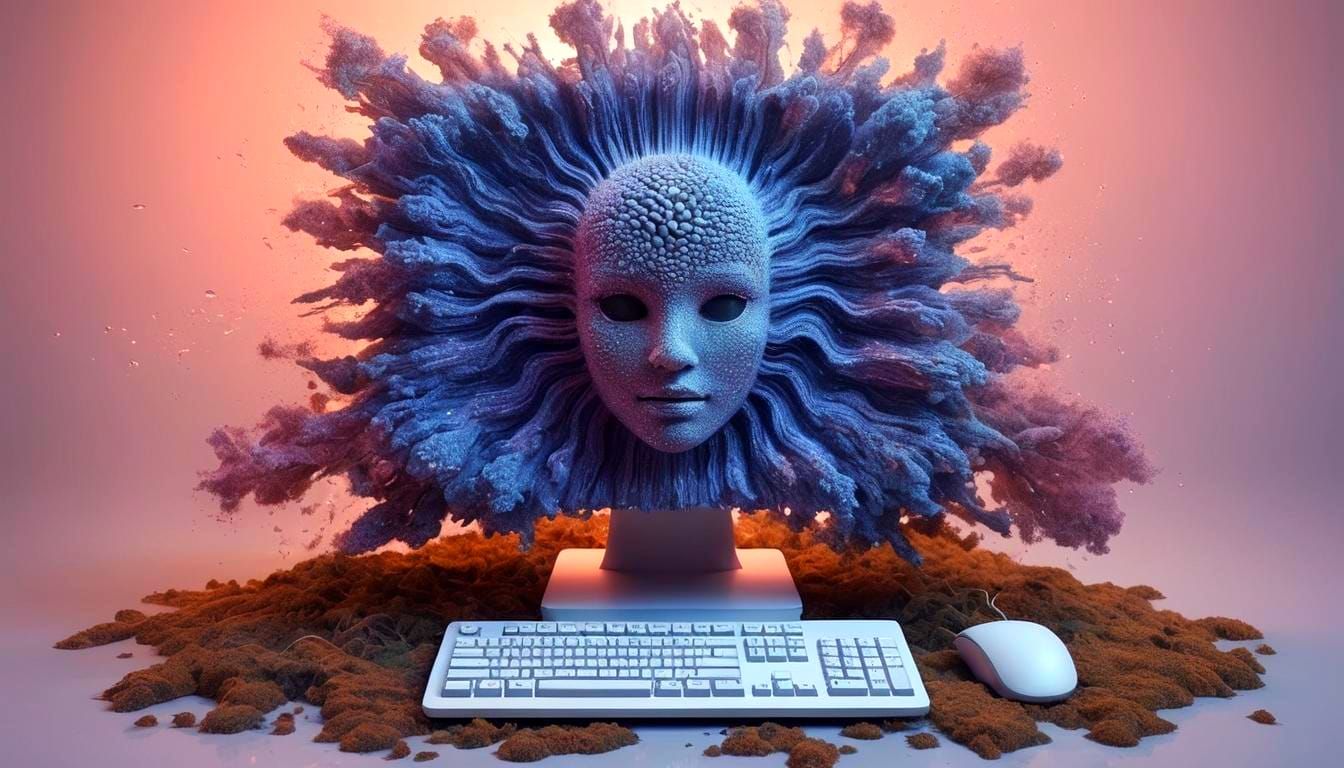 AI Generated Image of Glowing Colors