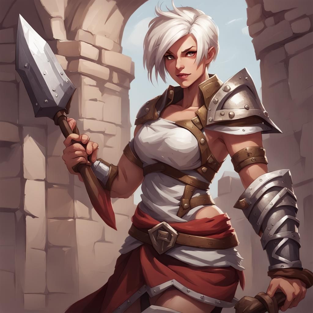 Riven as Medieval Gladiator in D&D Style
