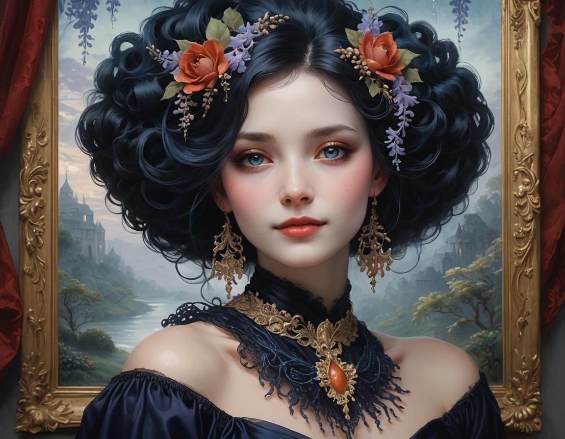 Smiling Girl in Misty Twilight: A Gothic Romance