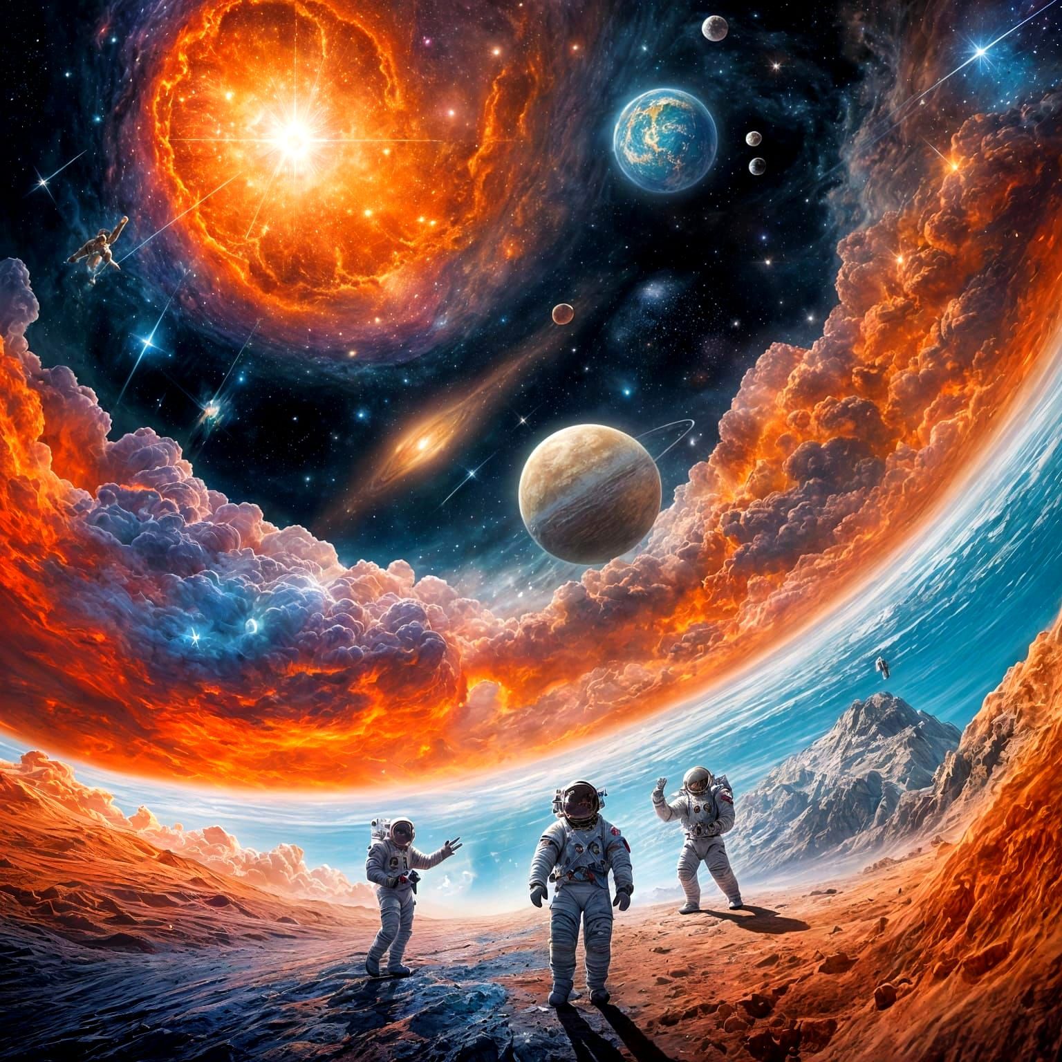 Cosmic Odyssey in Vibrant Galaxy Aesthetic