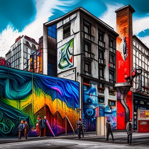 Checkpoint Charlie Graffiti Art in Ultra Quality