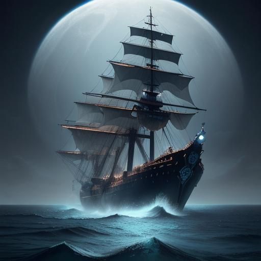 Cinematic Ocean Scene Reflected in Blue Eyes