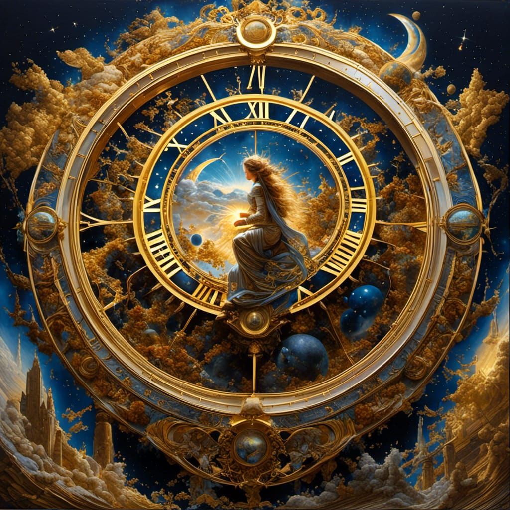 Time Stitcher Mending Time in Hyperreal Style