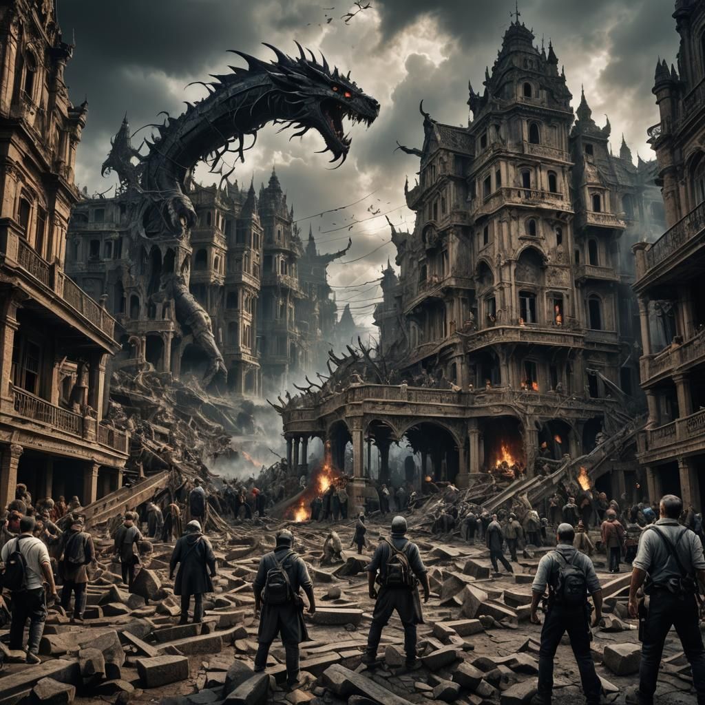 Hyperrealistic Pandemonium in Sharp Focus