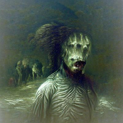 Eerie Skin Walker in Gothic Horror Style