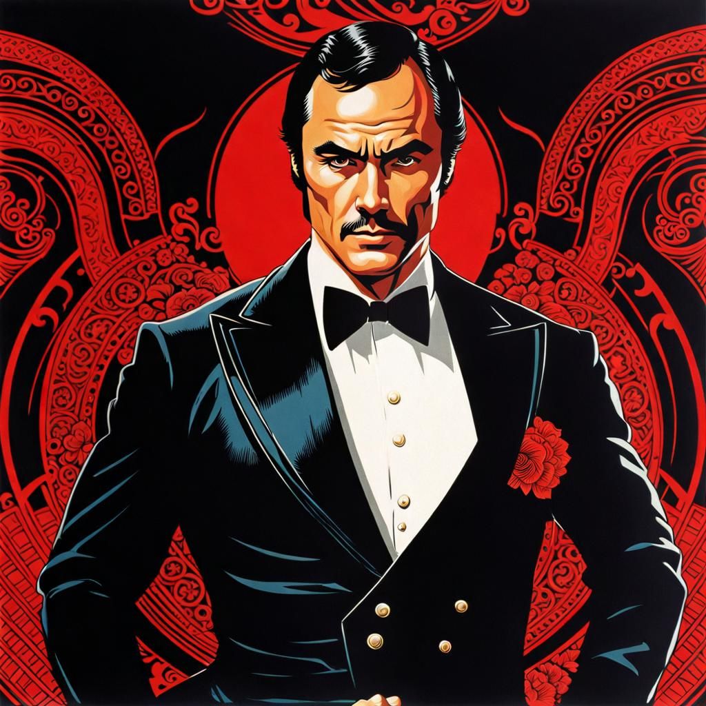 Handsome Karate Master in Neo Noir Style