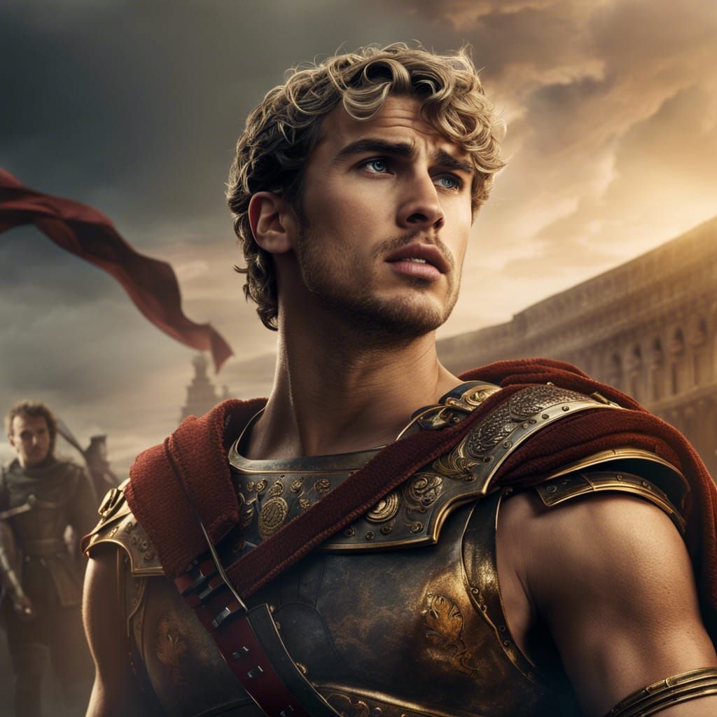 Teen Man in Roman Armor, Fantasy Concept Art