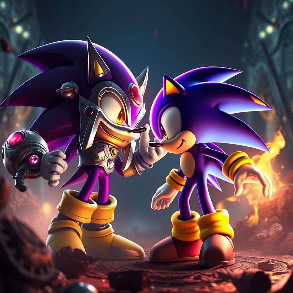 Dark Fantasy Battle: Sonic vs Dr. Robotnik