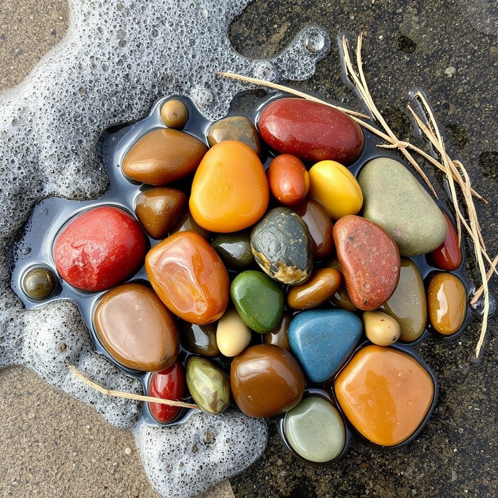 Colorful Rocks on Obsidian Beach