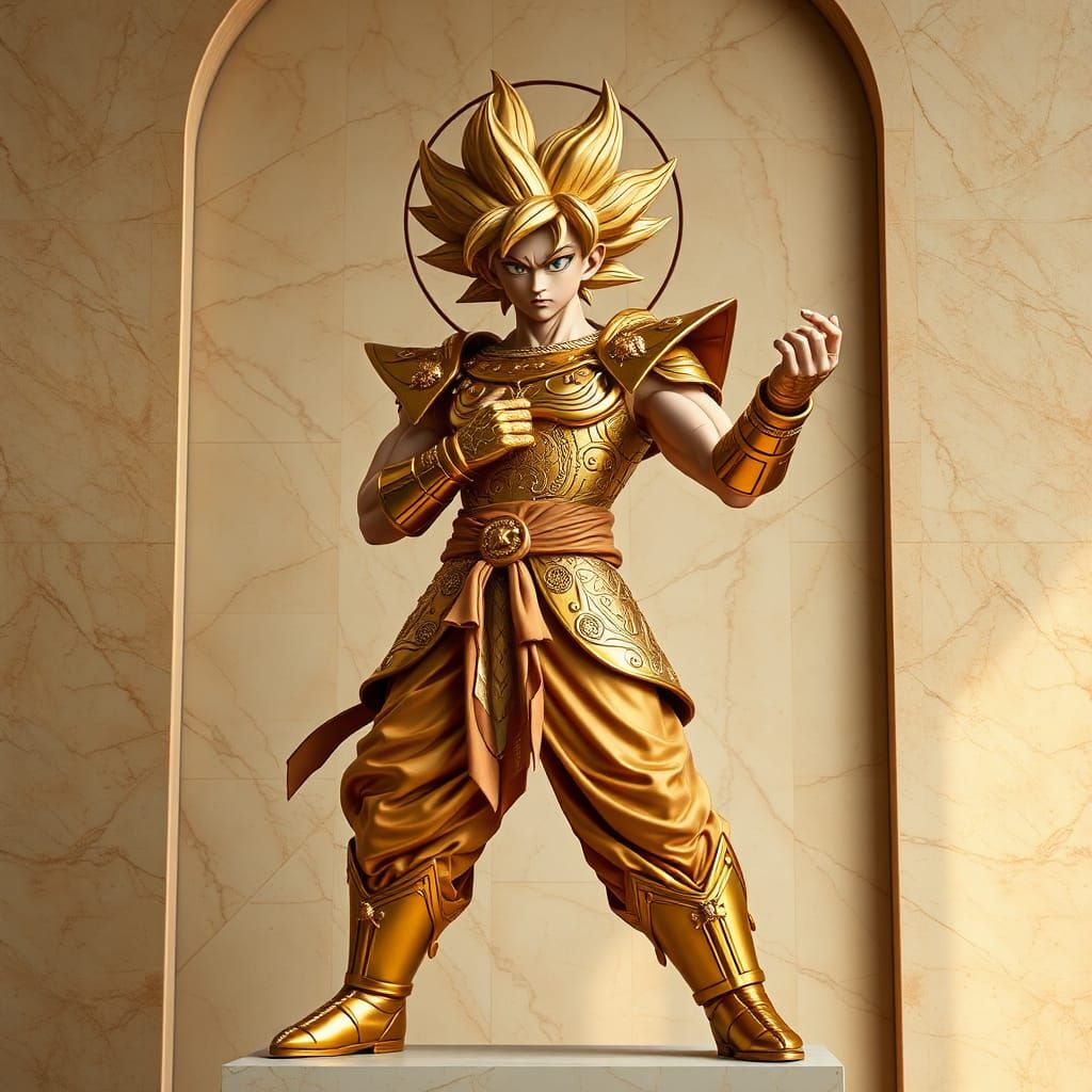 Goku as Byzantine Statue
