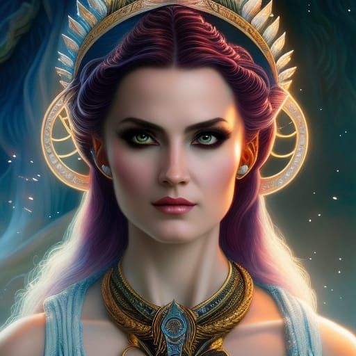 Female Wizard Ready for Battle: Matte Painting