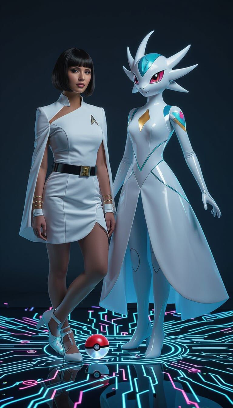 Loxy Isadora Bliss and Gardevoir in Sci-Fi Witch Uniform