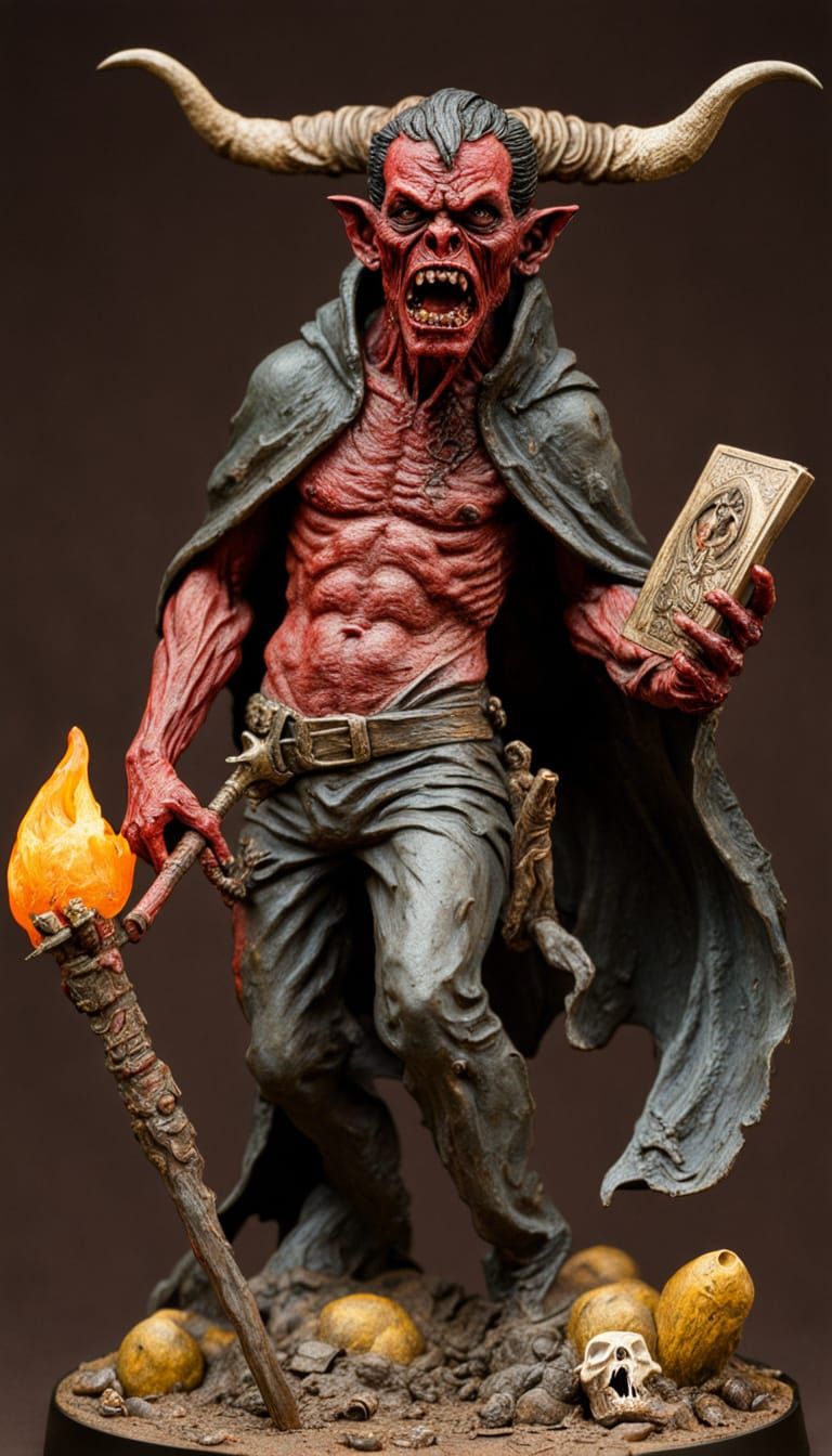 Dark Surrealist Horror Art in Mixed Media