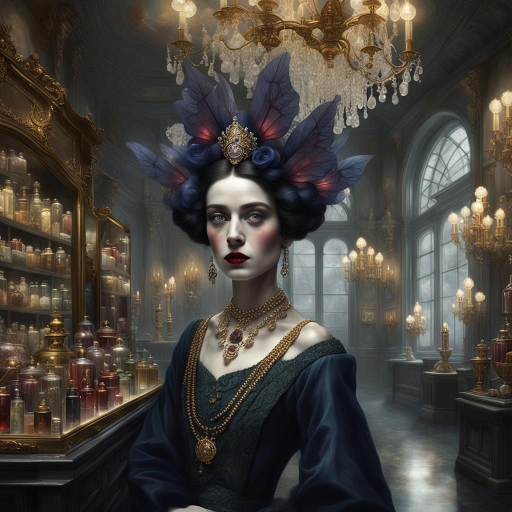 Dark Fairy Portrait in Apocalyptic Perfumery