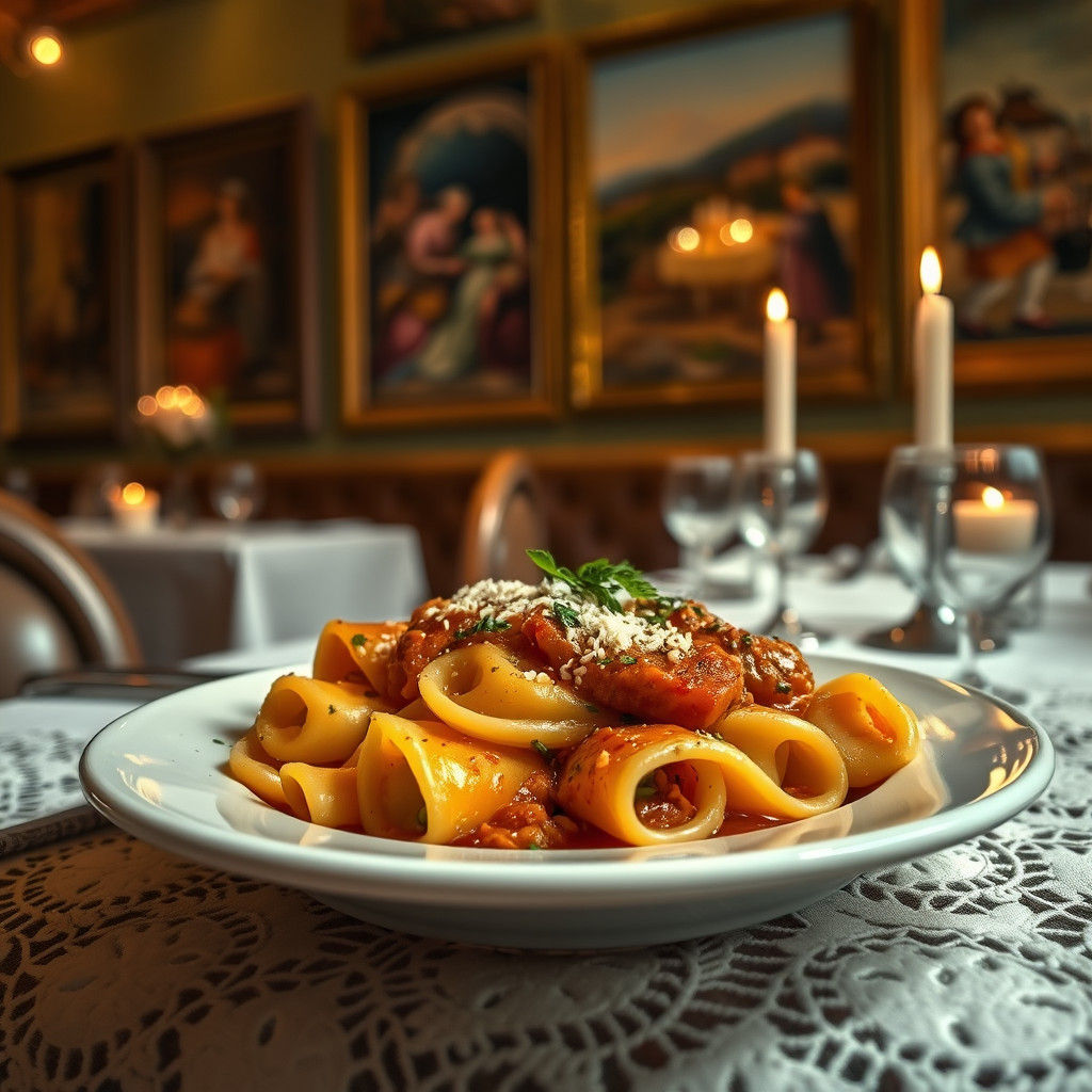 Manicotti Pasta Still Life in Renaissance Style