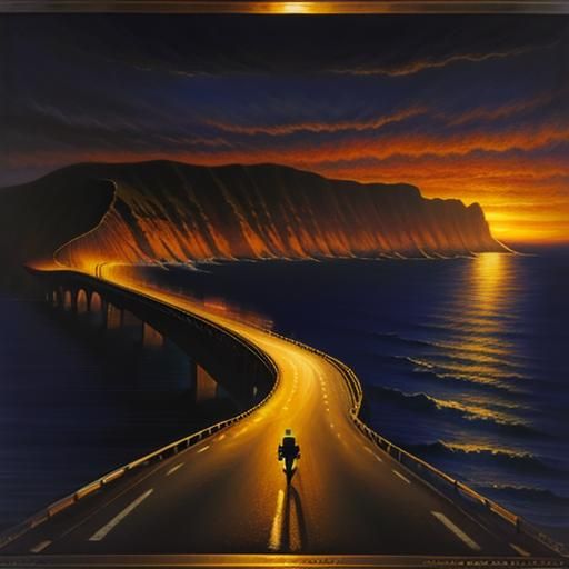 Surreal Sunset Ride on Highway 101