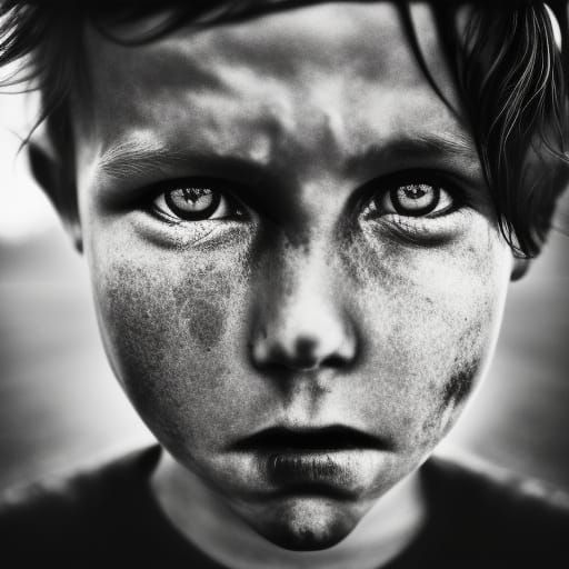 Intense Portrait in the Style of Jeffries