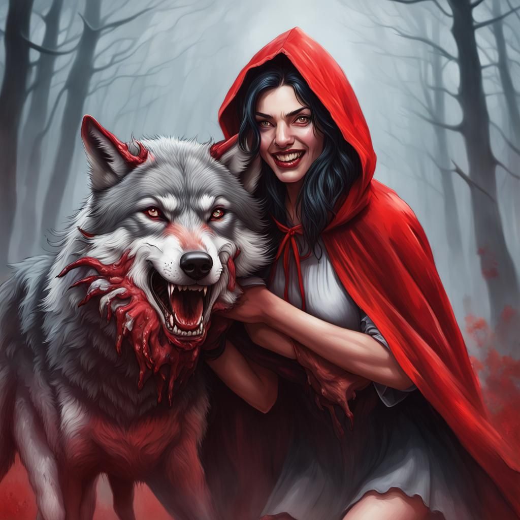 Red Riding Hood, Adult Version, Rides Wolf