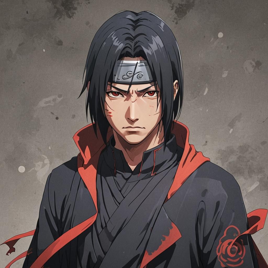 Itachi Uchiha Anime Manga Scan in Cel-Shaded Style