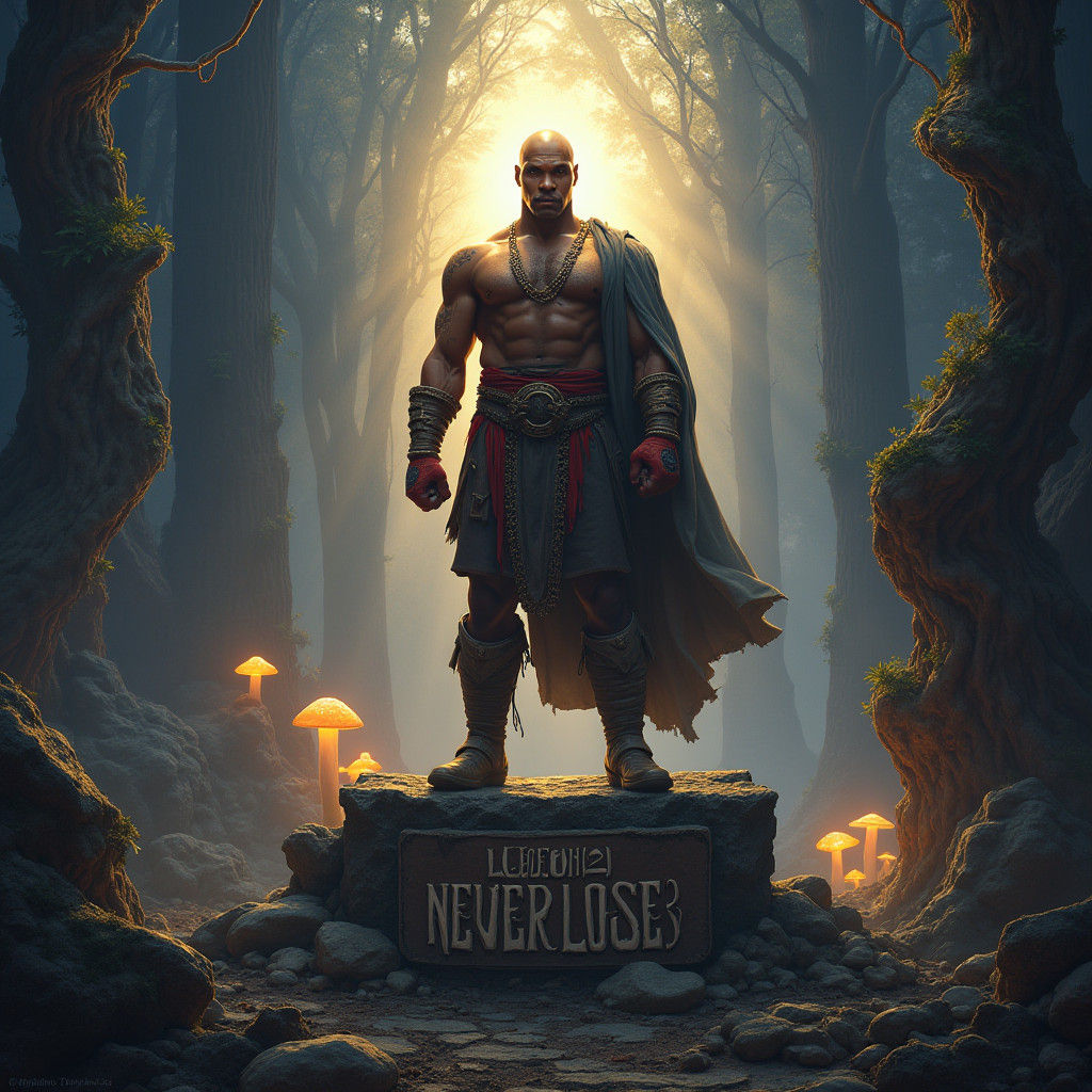 Mike Tyson Mythical Warrior in Fantasy Concept Art