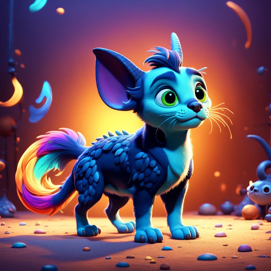 Mythical Pet in Pixar Style 3D Rendering