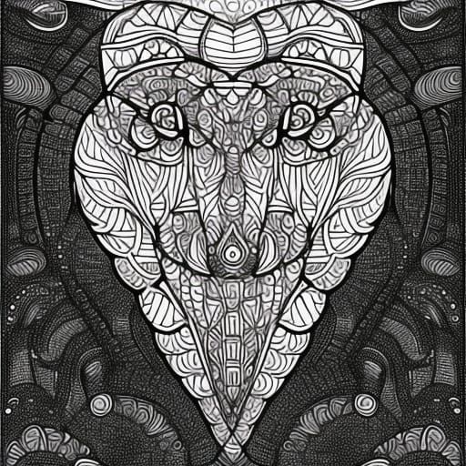 Xenomorph Coloring Page: Simple Line Art