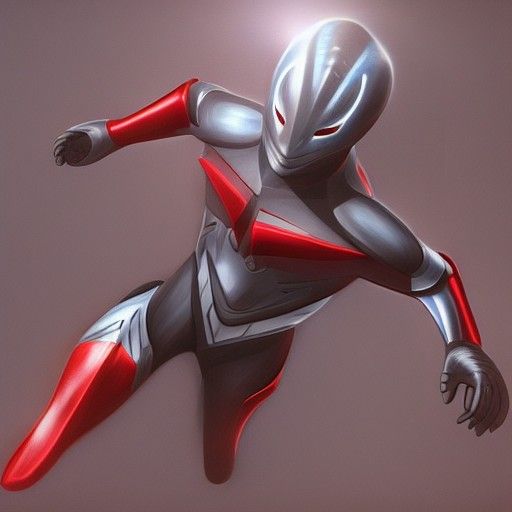 Ultraman Matte Painting: Detailed Sci-Fi Art