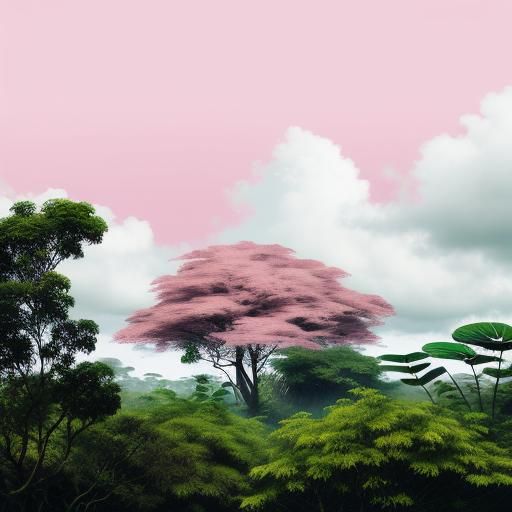 Lush Pink Jungle Dreamscape