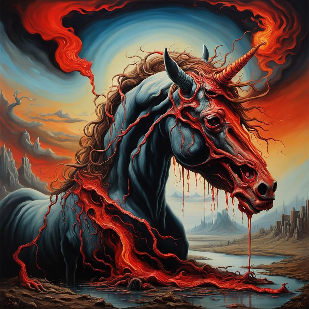 Mutated unicorn of death, Mud thick like sin dragging me dow...