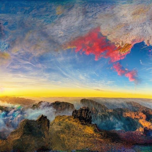 Surreal Masterpiece at Golden Hour