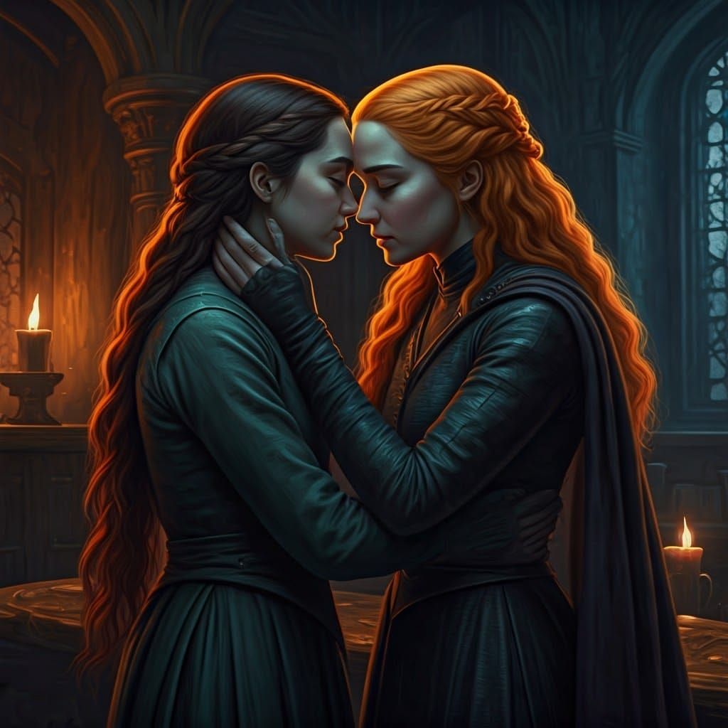 Fantastical Tavern Romance in Cozy Winter Setting