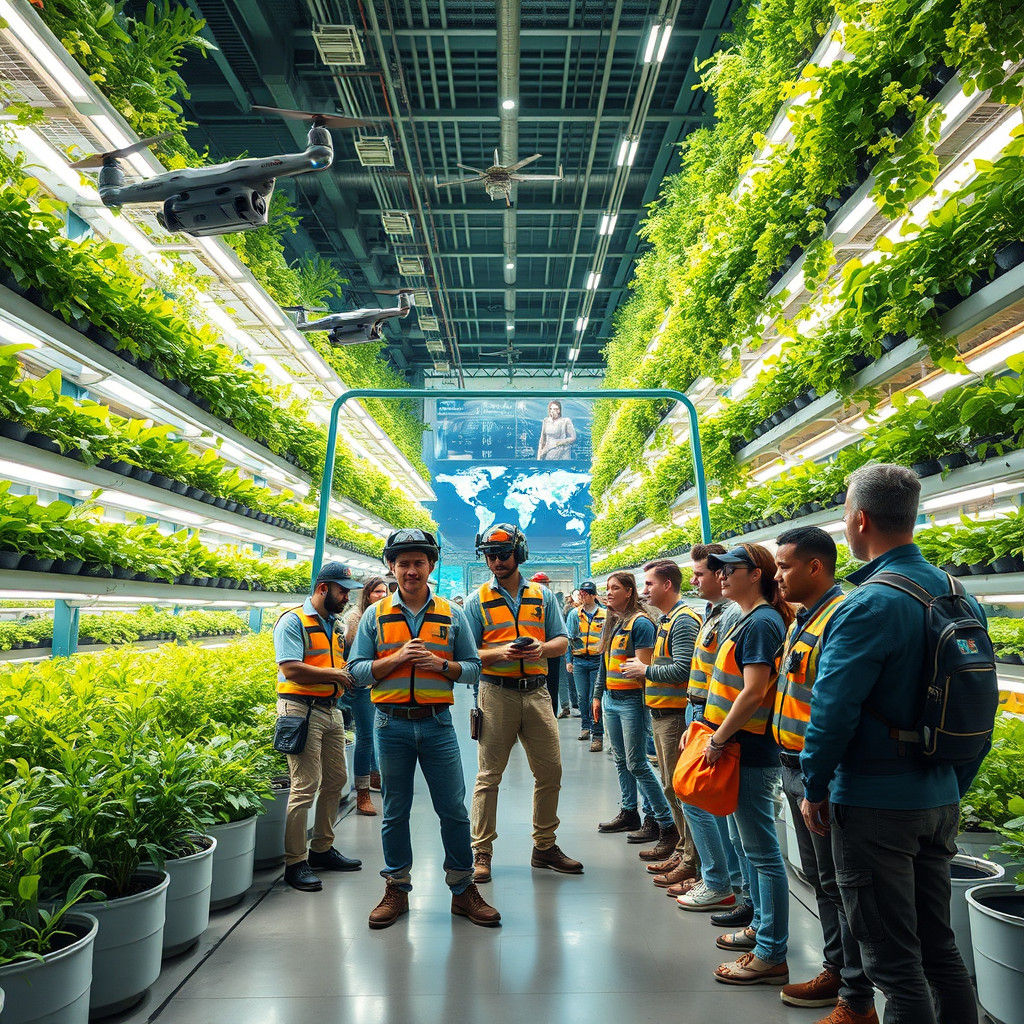 Futuristic Vertical Farm Collaboration Inspired by Syd Mead